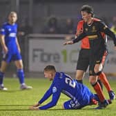 Scotland under-19 international midfielder Alex Lowry (right) in action for Rangers B team in a SPFL Trust Trophy match against Cove Rangers earlier this season. (Photo by Paul Devlin / SNS Group)