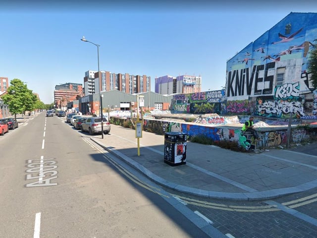 An area in development, now a hive for artists and programmers. Plus a skatepark right next to the street.