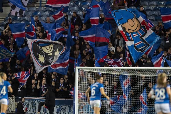 The Union Bears give their backing to Rangers in last week's game against Benfica (Photo by Craig Foy / SNS Group)