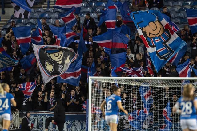 The Union Bears give their backing to Rangers in last week's game against Benfica (Photo by Craig Foy / SNS Group)