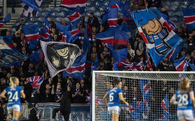 The Union Bears give their backing to Rangers in last week's game against Benfica (Photo by Craig Foy / SNS Group)