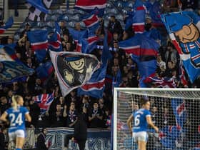 The Union Bears give their backing to Rangers in last week's game against Benfica (Photo by Craig Foy / SNS Group)