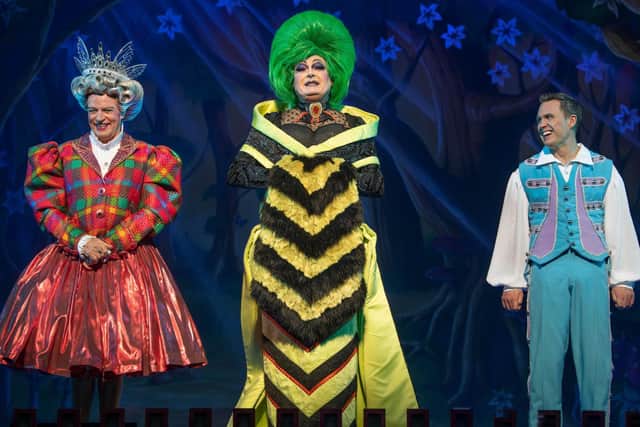 Grant Stott, Allan Stewart and Jordan Young star in Cinderella at the Festival Theatre in Edinburgh PC: Douglas Robertson