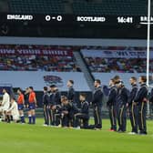 Some Scotland and England team members chose to kneel and others did not ahead of their Six Nations match at Twickenham. (Picture: David Rogers/Getty Images)