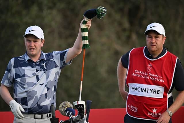 Bob MacIntyre teamed up with new caddie Mike Burrows for the first time in last week's Estrella Damm N.A. Andalucía Masters at Real Club de Golf Sotogrande. Picture: Stuart Franklin/Getty Images.
