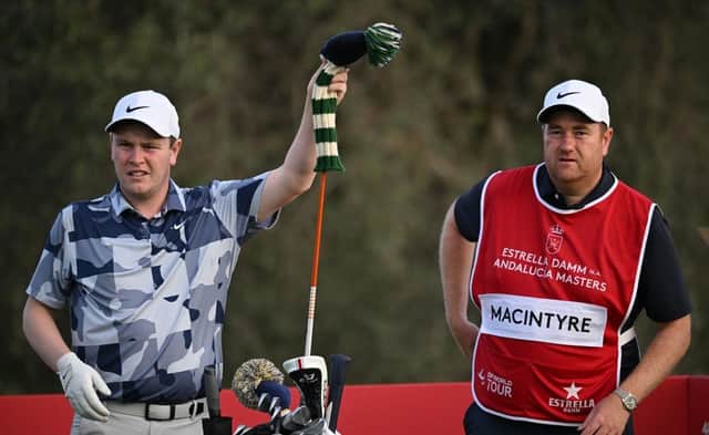 Bob MacIntyre teamed up with new caddie Mike Burrows for the first time in last week's Estrella Damm N.A. Andalucía Masters at Real Club de Golf Sotogrande. Picture: Stuart Franklin/Getty Images.