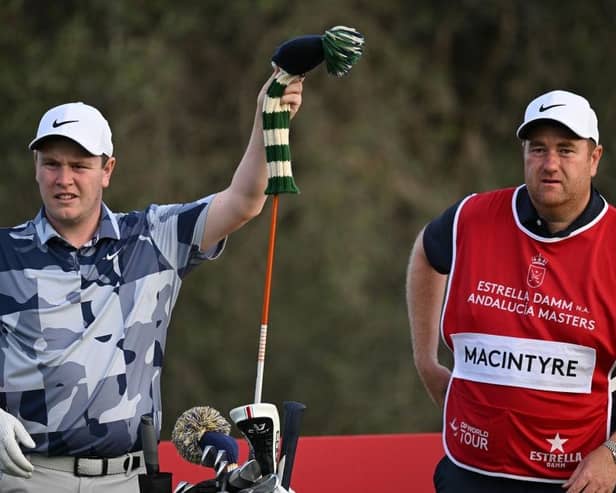 Bob MacIntyre teamed up with new caddie Mike Burrows for the first time in last week's Estrella Damm N.A. Andalucía Masters at Real Club de Golf Sotogrande. Picture: Stuart Franklin/Getty Images.