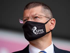 SPFL Chief Executive Neil Doncaster joined meeting with top tier clubs to discuss devastating impact of covid restrictions. Photo: Ross Parker / SNS Group