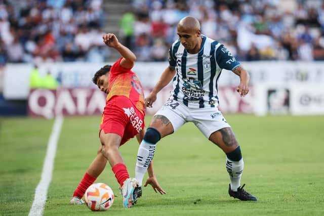 Celtic-linked Andy Rojas in action for Herediano during the CONCACAF Champions Cup 2024 quarter-finals against Pachuca. (Photo by Manuel Velasquez/Getty Images)
