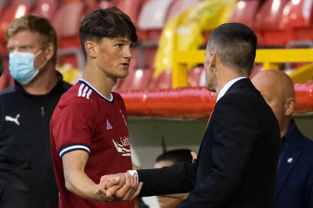 Aberdeen boss Stephen Glass has spoken about Calvin Ramsay's future. (Photo by Craig Foy / SNS Group)