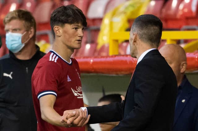 Aberdeen boss Stephen Glass has spoken about Calvin Ramsay's future. (Photo by Craig Foy / SNS Group)