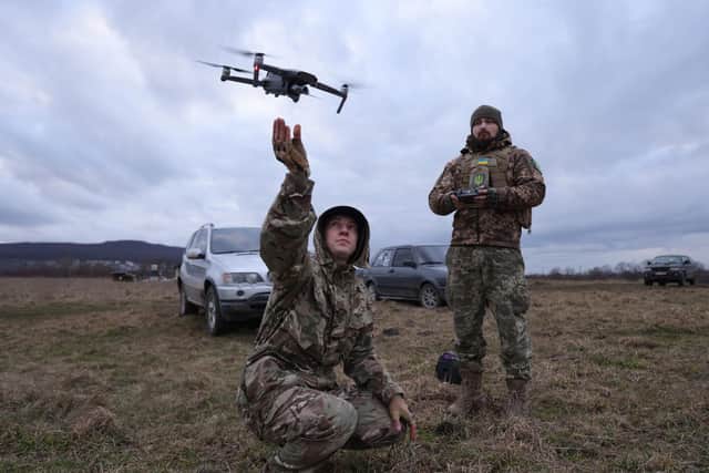 Scotland's defence industry produces the kind of drones that Ukraine needs in its efforts to repel Vladimir Putin's invasion (Picture: Sean Gallup/Getty Images)
