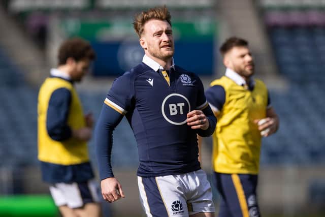 Scotland could be deprived the services of captain Stuart Hogg in English players refuse to release players for the France match. Picture: Craig Williamson/SNS