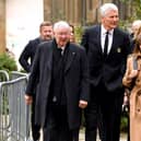 Sir Alex Ferguson and David Gill arrive ahead of the funeral service for Sir Bobby Charlton at Manchester Cathedral. Picture: Andy Kelvin/PA Wire