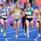 Scotland's Laura Muir, pictured far left, finished fifth in her 800m round one heat on Friday.