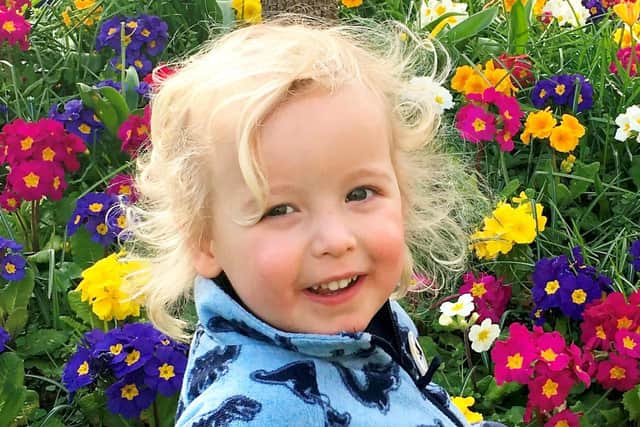 Xander Irvine, three, died after a car mounted the pavement in Edinburgh's Morningside area (Picture: SWNS)