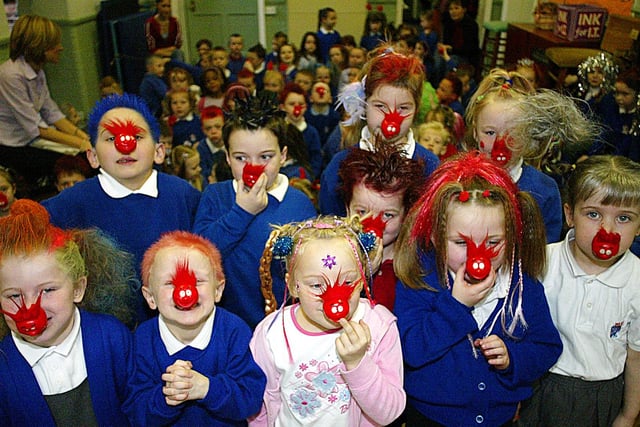 Pupils at Westoe Infants School held a Big Hair Day to raise money in 2003. Did you take part?