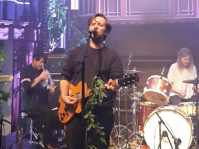 Sea Power's Yan onstage at St Luke's in Glasgow in April 2022. Picture: Graham Lindsay