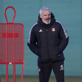 Aberdeen manager Jim Goodwin faces the sack if his team loses at Hibs on Saturday. (Photo by Craig Williamson / SNS Group)