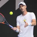Britain's Andy Murray plays a forehand return during a practice session ahead of the Australian Open, where he faces Matteo Berrettini in the first round.