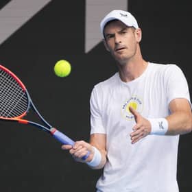 Britain's Andy Murray plays a forehand return during a practice session ahead of the Australian Open, where he faces Matteo Berrettini in the first round.