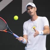Britain's Andy Murray plays a forehand return during a practice session ahead of the Australian Open, where he faces Matteo Berrettini in the first round.