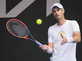 Britain's Andy Murray plays a forehand return during a practice session ahead of the Australian Open, where he faces Matteo Berrettini in the first round.