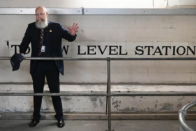 Glasgow Central Station tour guide Paul Lyons. Picture: John Devlin