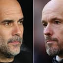 Pep Guardiola of Manchester City and Erik ten Hag of Manchester United go head to head in the FA Cup final at Wembley on Saturday. (Photo by Julian Finney/Getty Images)