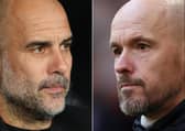 Pep Guardiola of Manchester City and Erik ten Hag of Manchester United go head to head in the FA Cup final at Wembley on Saturday. (Photo by Julian Finney/Getty Images)