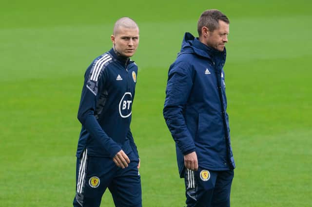 Lyndon Dykes has emerged as a doubt for Scotland's match against Denmark tomorrow. (Photo by Craig Foy / SNS Group)