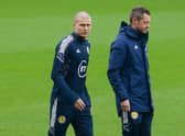 Lyndon Dykes has emerged as a doubt for Scotland's match against Denmark tomorrow. (Photo by Craig Foy / SNS Group)