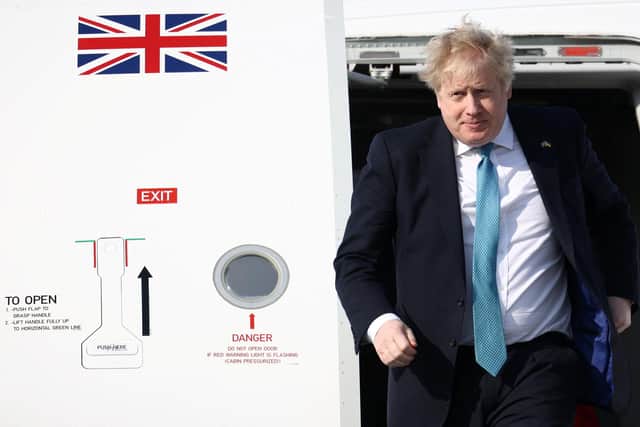 Prime Minister Boris Johnson arrives in Brussels, Belgium to attend a special meeting of Nato leaders to discuss Russia's invasion of Ukraine. Picture date: Thursday March 24, 2022.