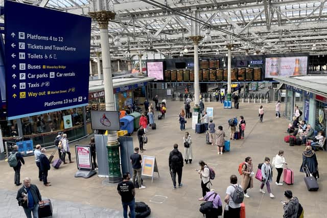 The strike by CrossCountry workers will impact on rail travellers, including those at Edinburgh Waverley station. Picture: Jane Barlow/PA