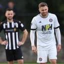 David Goodwillie played as a trialist for Glasgow United in a friendly match against Pollok on July 12. (Photo by Ross MacDonald / SNS Group)