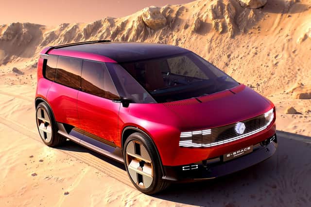 The Renault E-Space, noticeably bigger than the original