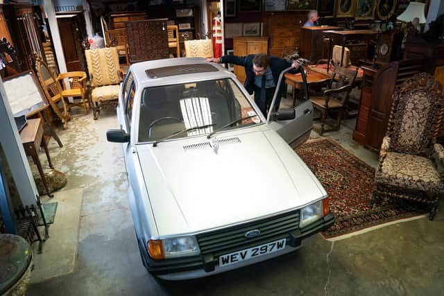 A 1981 silver Ford Escort 1.6L Ghia saloon once owned by the Princess of Wales before going under the hammer and selling for £52,640 at Reeman Dansie in Colchester, Essex.