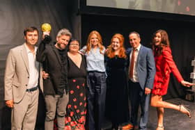 BHPS & Liquona collect the Grand Prix People's Choice Award at the Smiley Charity Film Awards