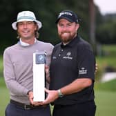 Shane Lowry and his coach, Edinburgh man Neil Manchip, celebrate the Irishman winning the BMW PGA Championship at Wentworth on Sunday. Picture: Ross Kinnaird/Getty Images.