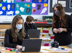 England followed Scotland in introducing face masks in schools