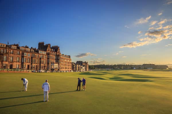 The 18th green at the Old Course (Pic: Mark Alexander)