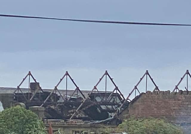 The roof of the building was destroyed by the fire (Pic:Lisa May Young)