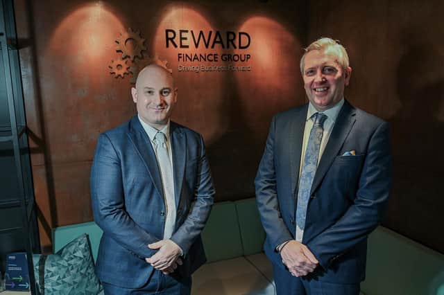 Brian Machray, business development director for Scotland, and Nick Smith, group managing director of Reward Finance Group.