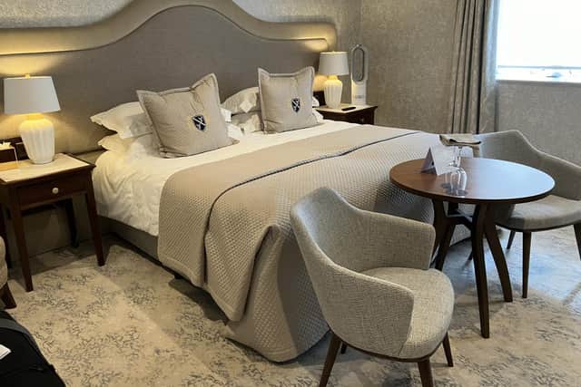 One of the 63 bedrooms at Matfen Hall which exude an atmosphere of quiet luxury. Pic: J Christie