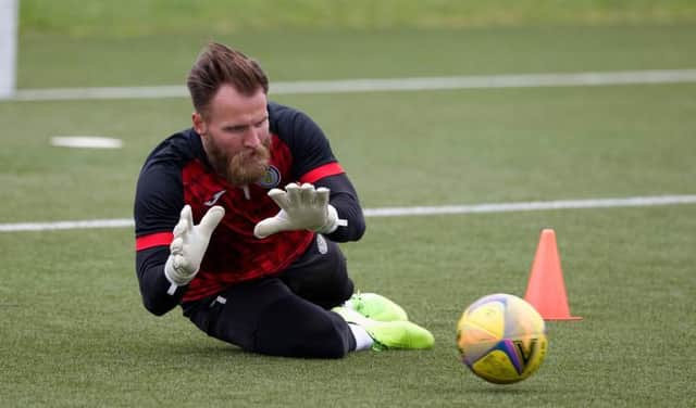 Jak Alnwick missed training in the lead-up to his side's 2-0 defeat at Ibrox after a disrupted fortnight. (Photo by Craig Williamson / SNS Group)