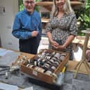 Malcolm Appleby with Children First chief executive, Mary Glasgow.
