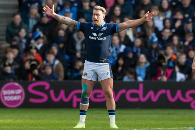 Stuart Hogg won his 100th cap for Scotland against Ireland in the Six Nations clash.