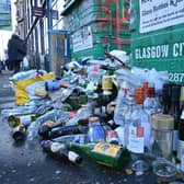 Glasgow's bins were overflowing as a result of previous strike action (Photo: John Devlin).
