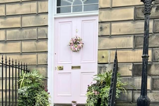 The "off-white" used to paint the front door in Drummond Place in Edinburgh's New Town. PIC: Contributed.