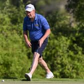 Stephen Gallacher weighs up a putt in the third round of the Abu Dhabi Challenge at Abu Dhabi Golf Club. Picture: Octavio Passos/Getty Images.